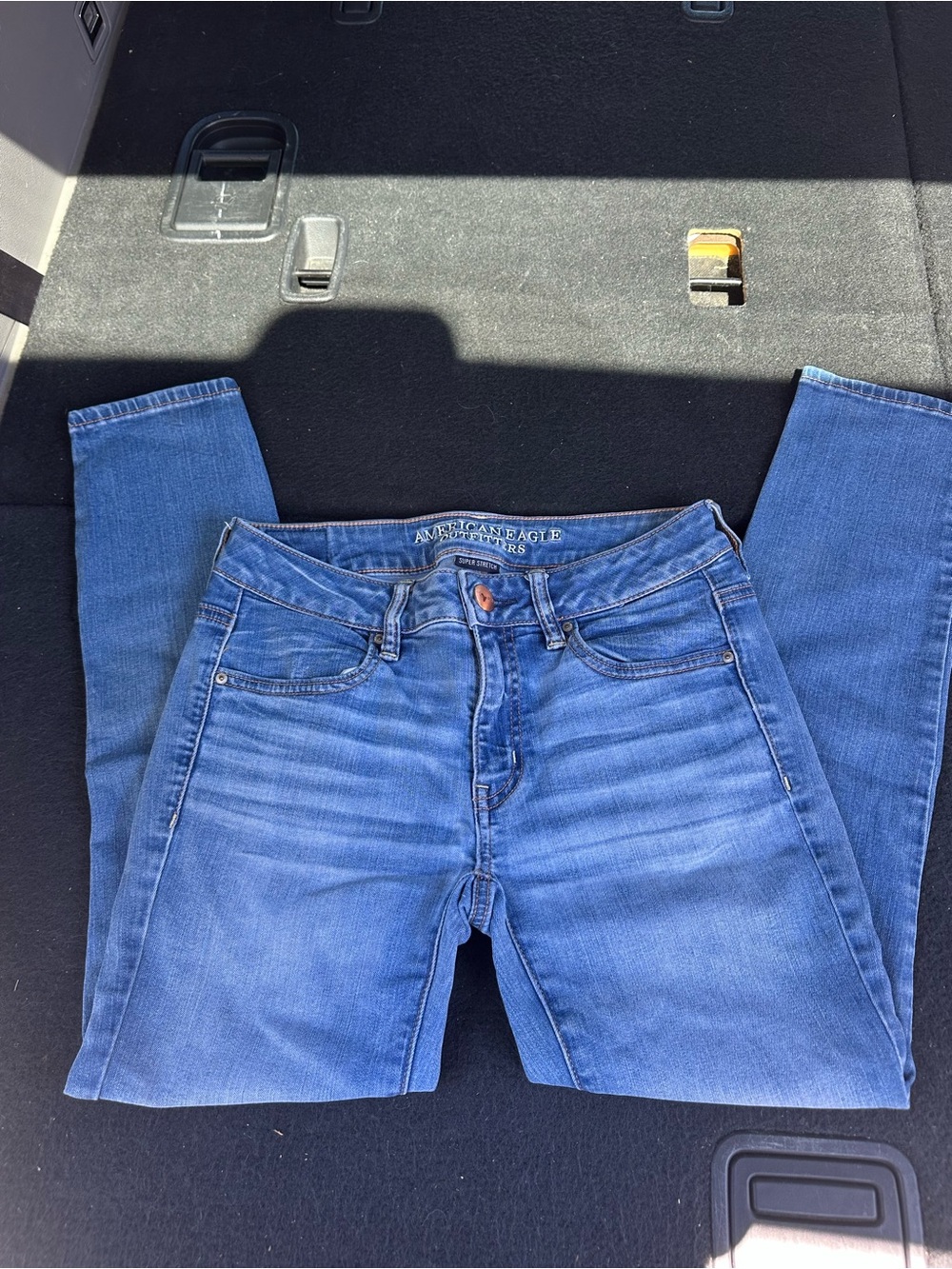 American Eagle Outfitters Women's Dark Blue Skinny Jeans